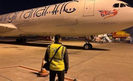 Virgin Atlantic’in yardım uçağı Adana’ya geldi