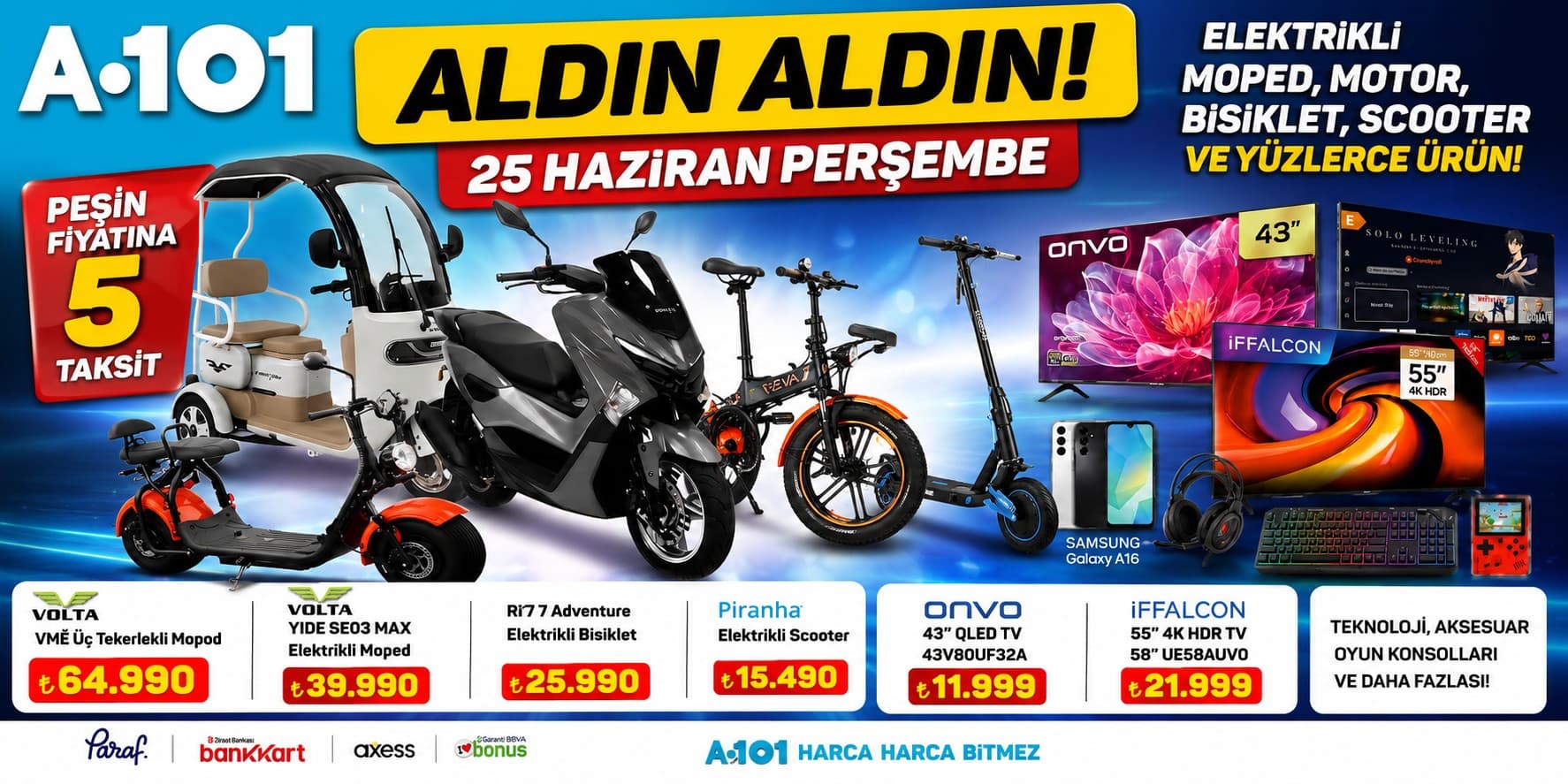 A101’de Yaz Alışverişi İhtiyacınızı Karşılayacak Aktüel Ürünler 25 Haziran 2026!