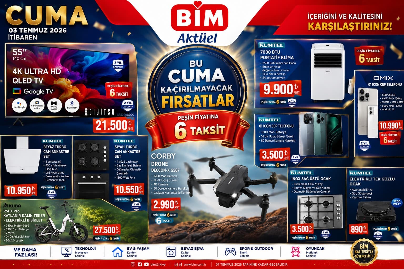 BİM 3 Temmuz 2026 Aktüel Kataloğu: En Cazip Fırsatlar ve Kaçırılmayacak Ürünler Sizleri Bekliyor!